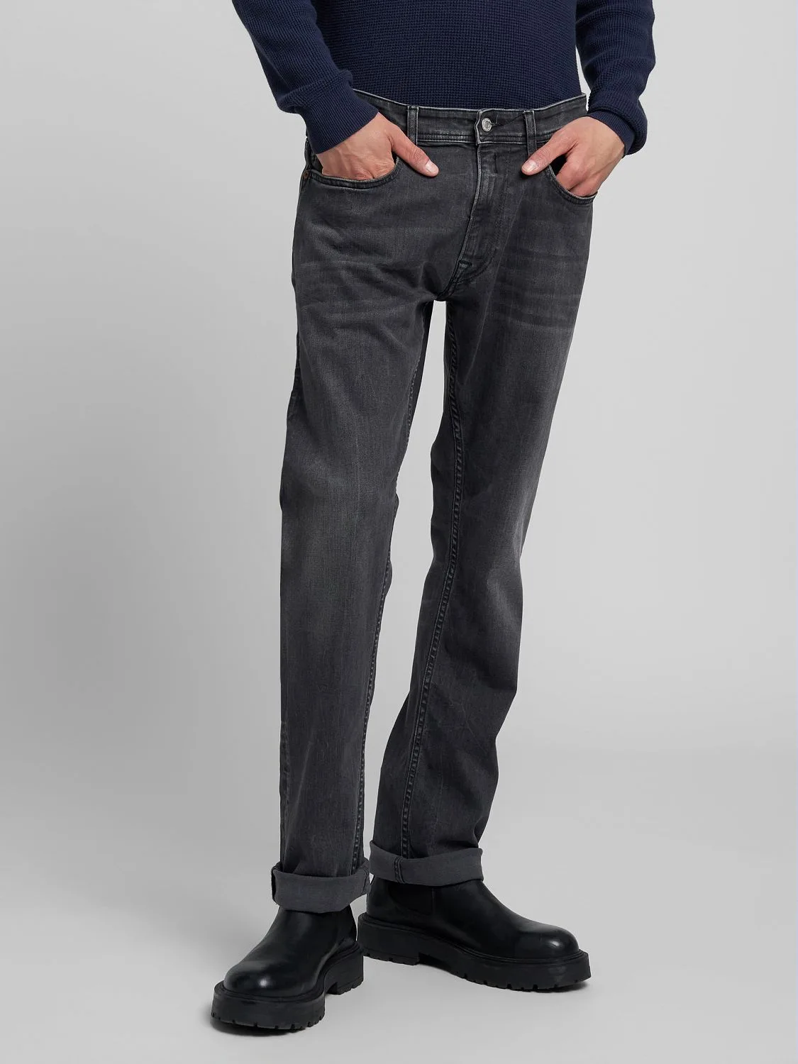 REPLAY ROCCO COMFORT-FIT JEANS M1005 .000.573B918 DARK GREY 2