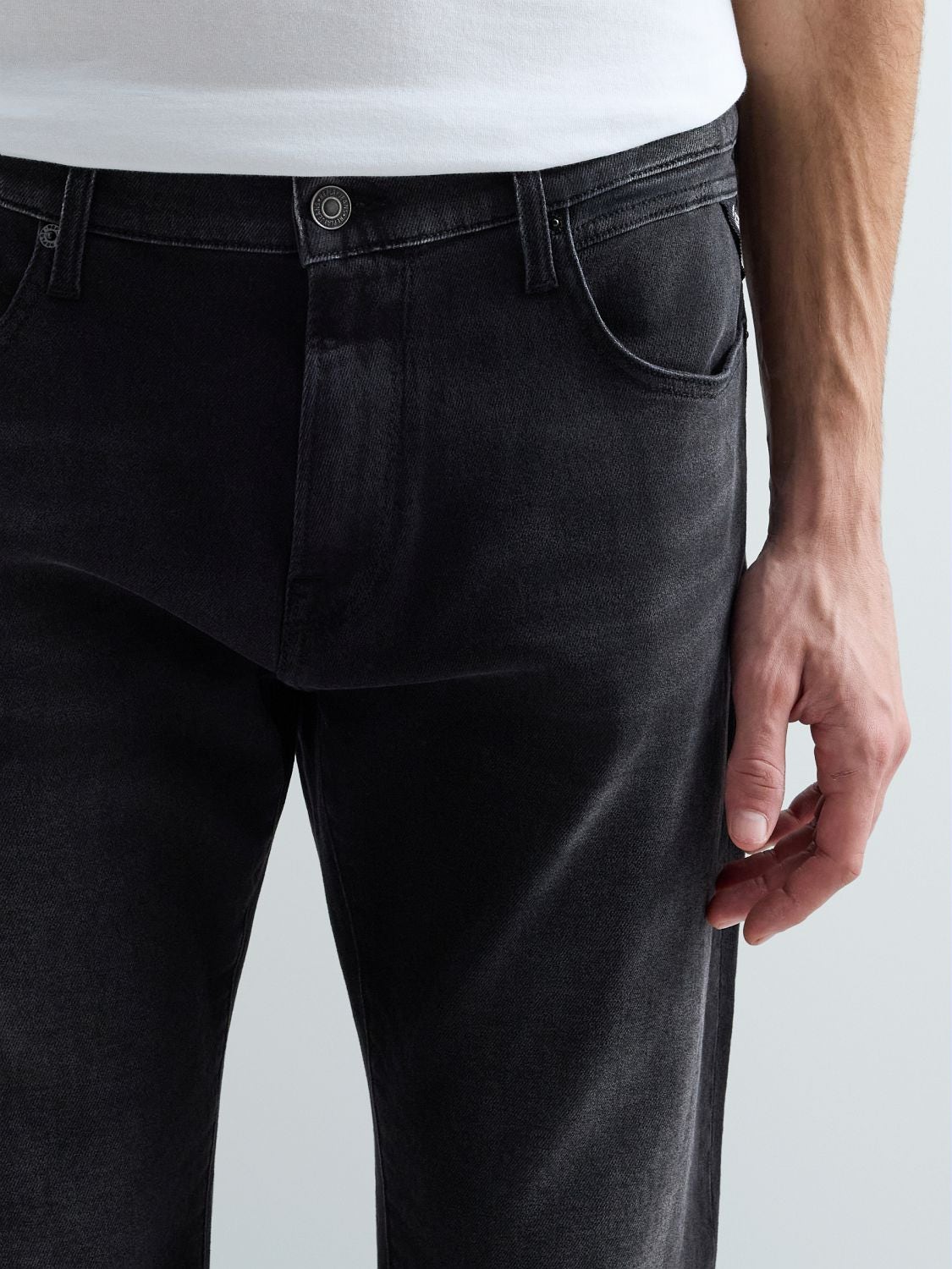 Aideen straight-fit jeans Black delavè | Replay Jeans