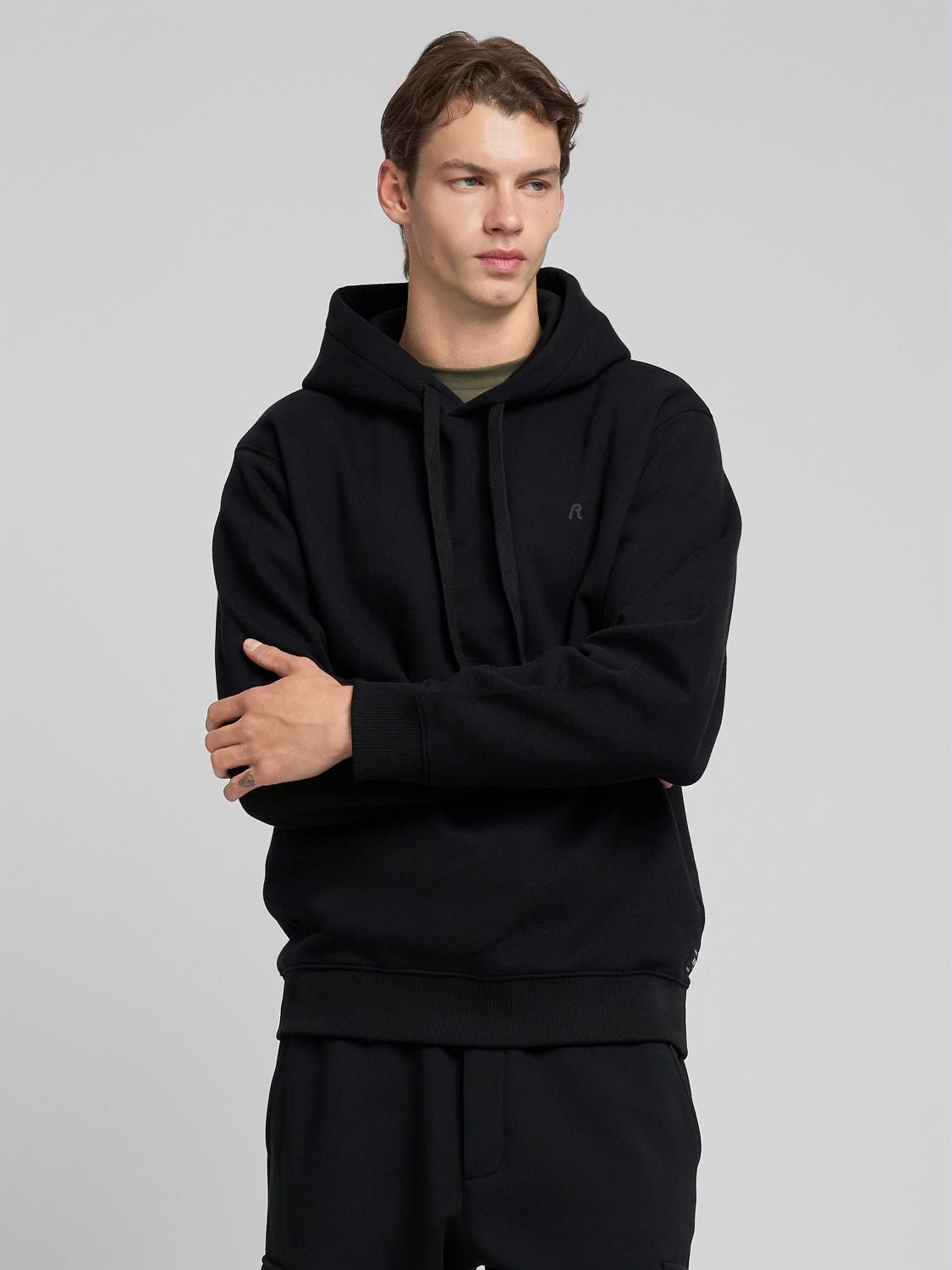 Cotton-blend hoody Black | Replay Jeans