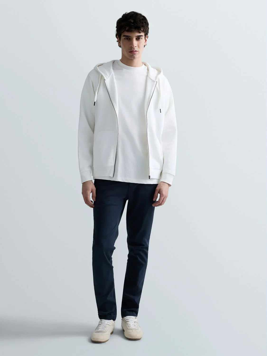 Full-zip hoody Natural white | Replay Jeans