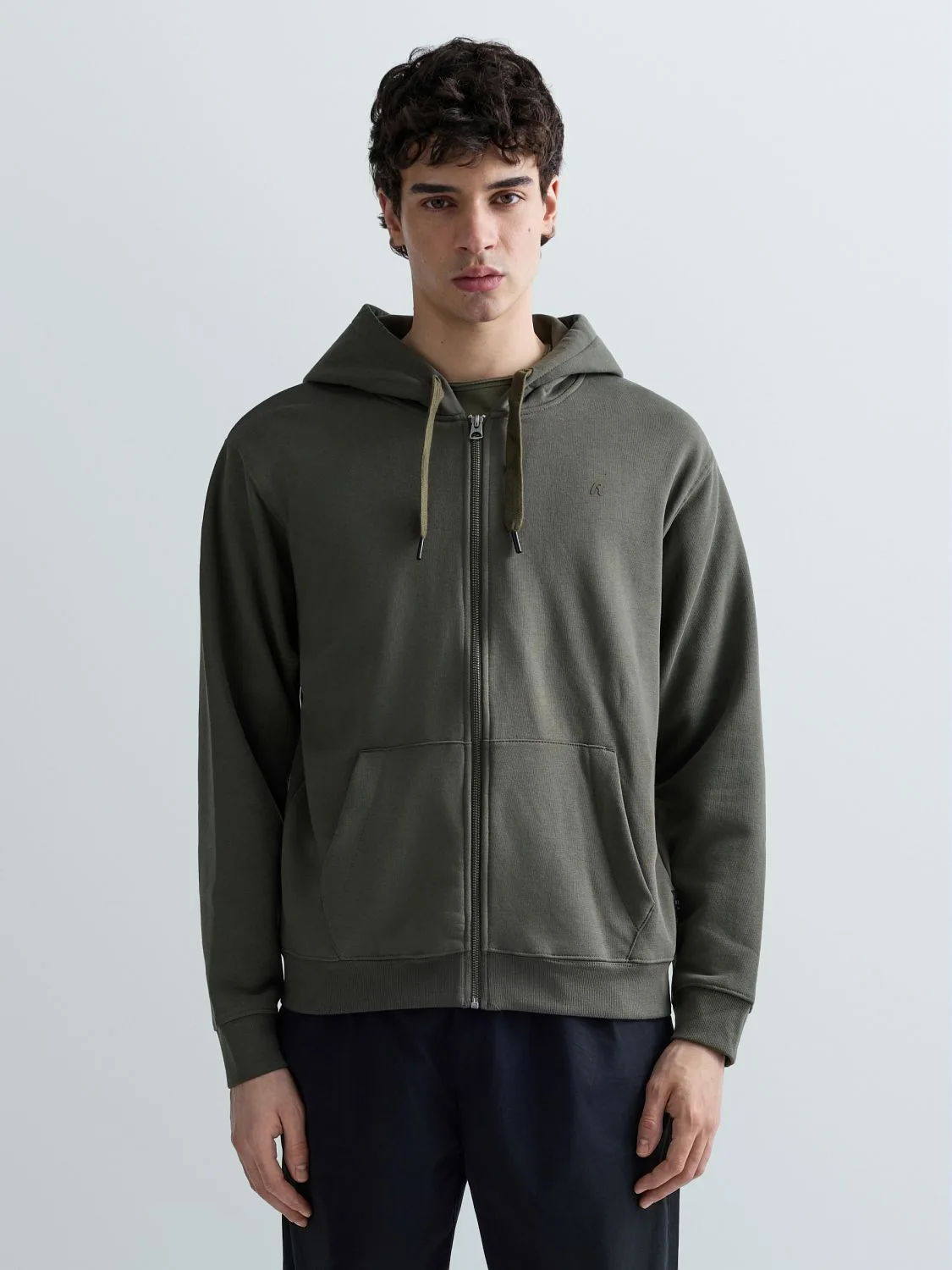 REPLAY FULL-ZIP HOODY M3105 .000.23832 MUD GREEN 2