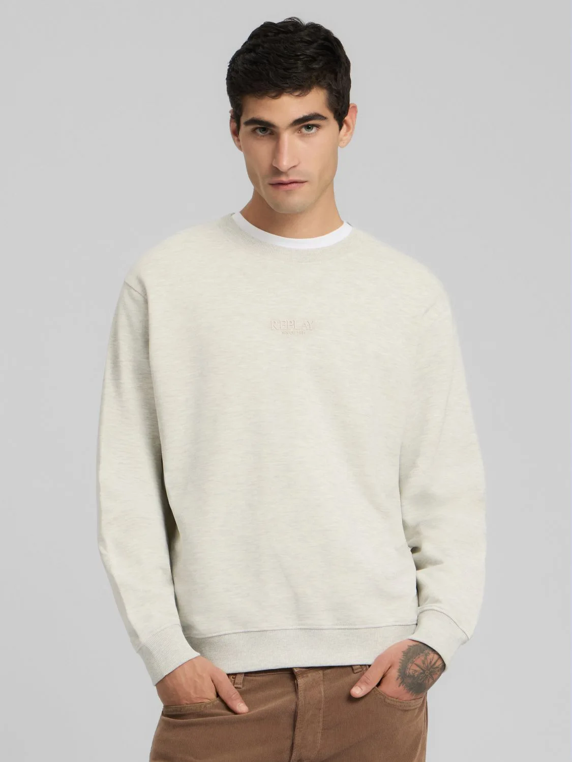 CREW-NECK SWEATSHIRT WITH LETTERING