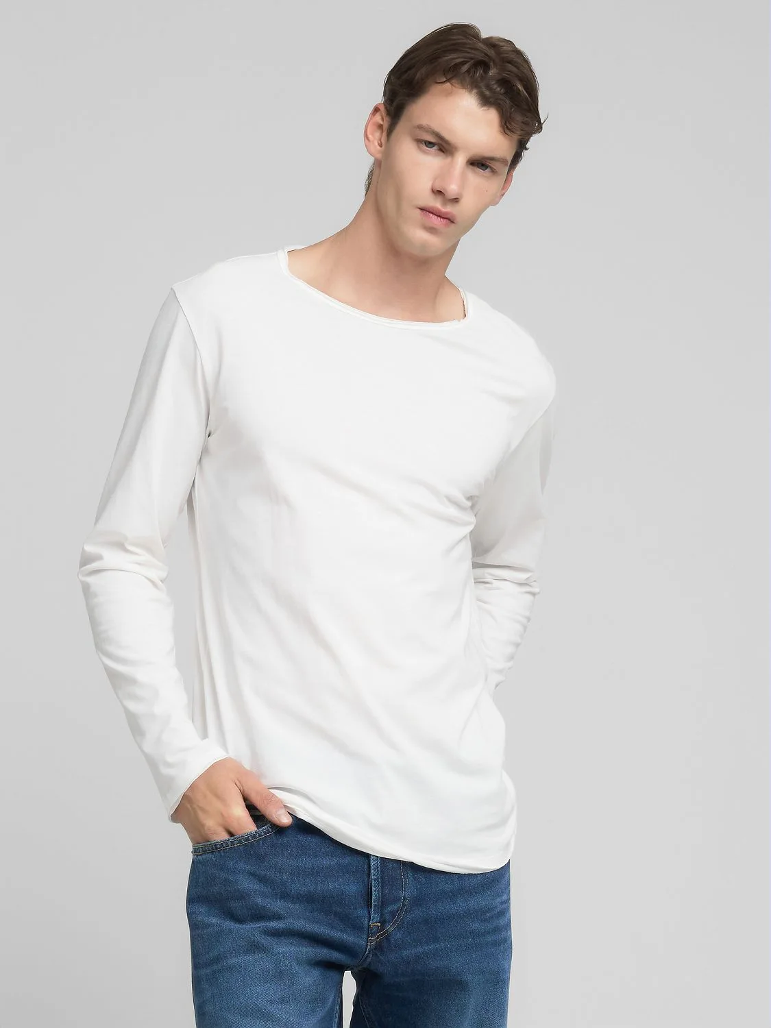 Long-sleeved t-shirt White | Replay Jeans
