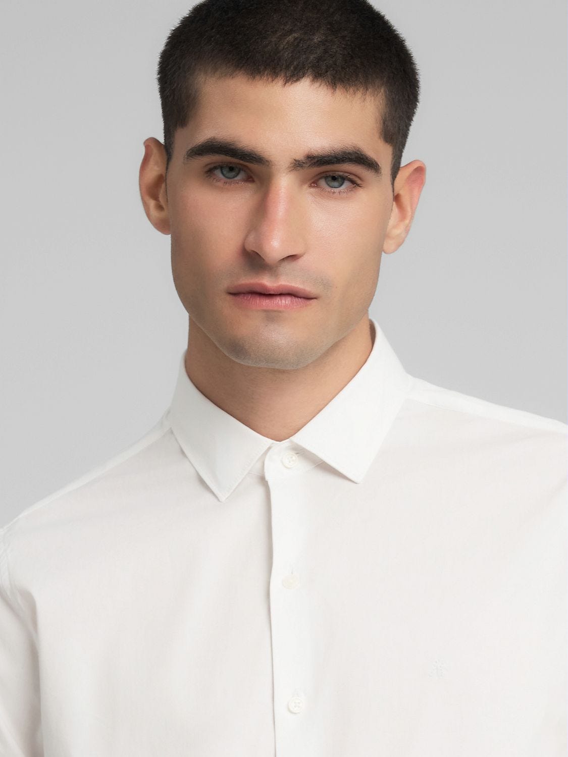 Slim-fit poplin shirt White | Replay Jeans