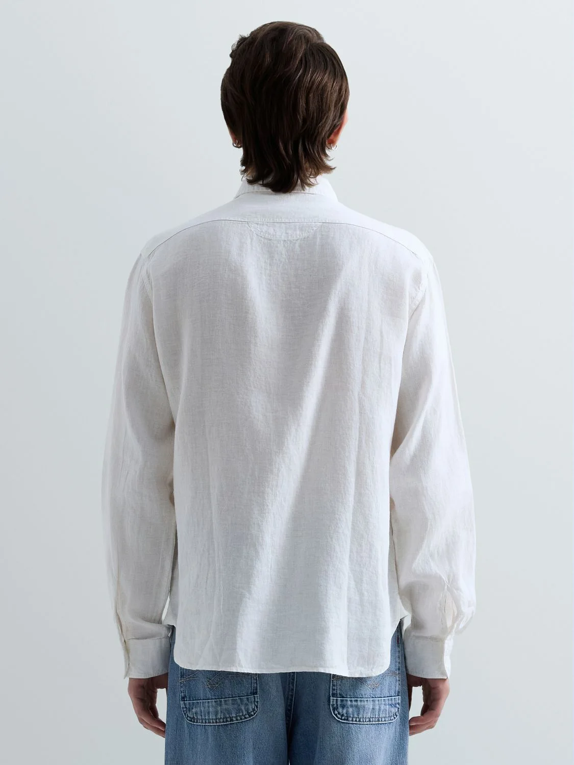 Regular-fit linen shirt Natural white | Replay Jeans