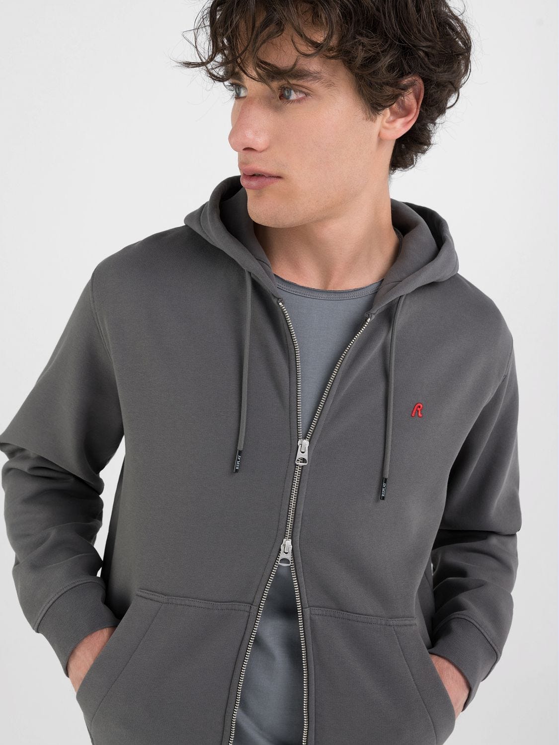 Zip-up hoody Iron grey | Replay Jeans