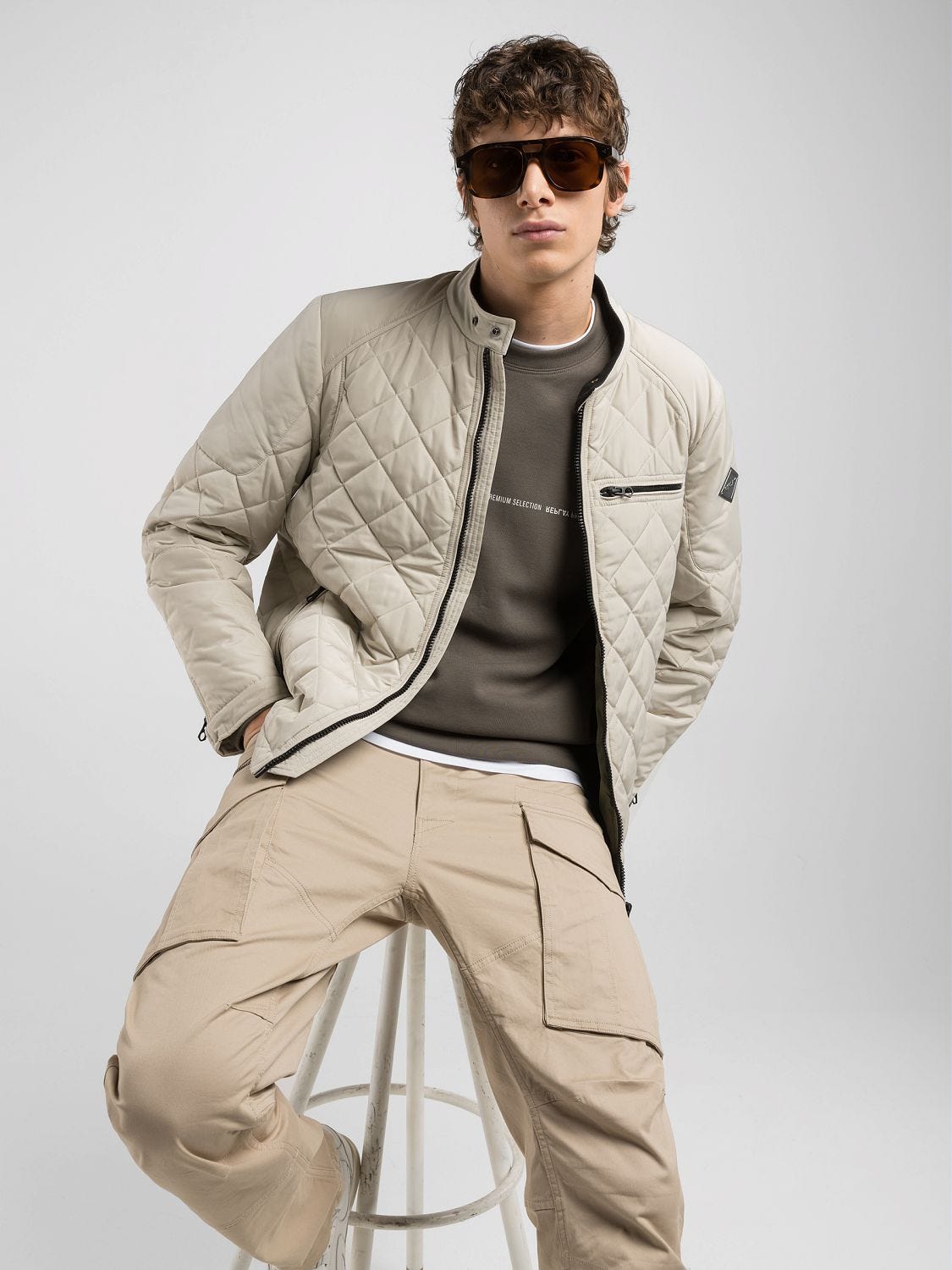 Buy Replay Moto Cross Jacket Shirt Green - Scandinavian