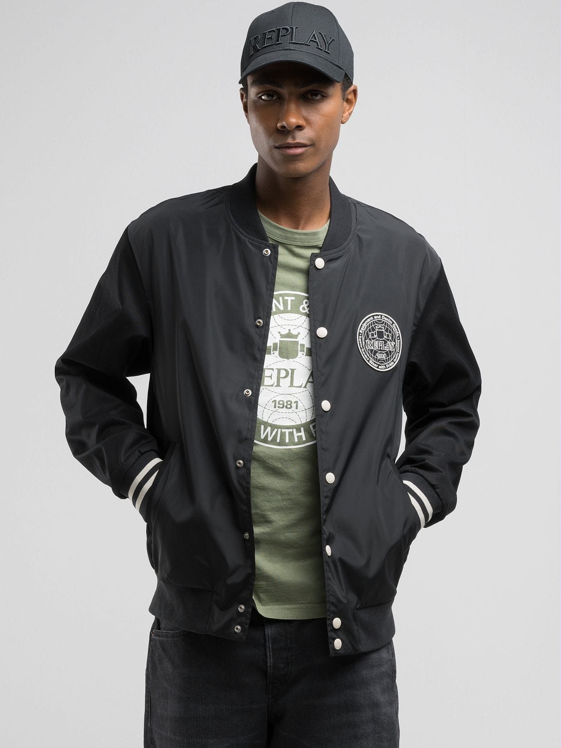Replay Men's Shirt Jacket, 833 Light Military : Amazon.de