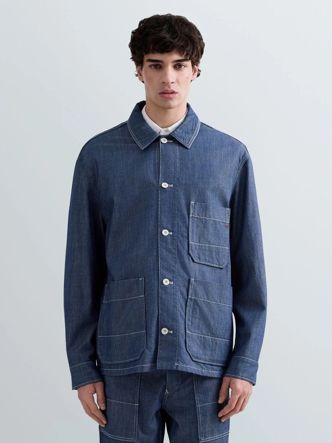 REPLAY DENIM JACKET WITH POCKETS M8524 .000.256 07A DARK BLUE 2