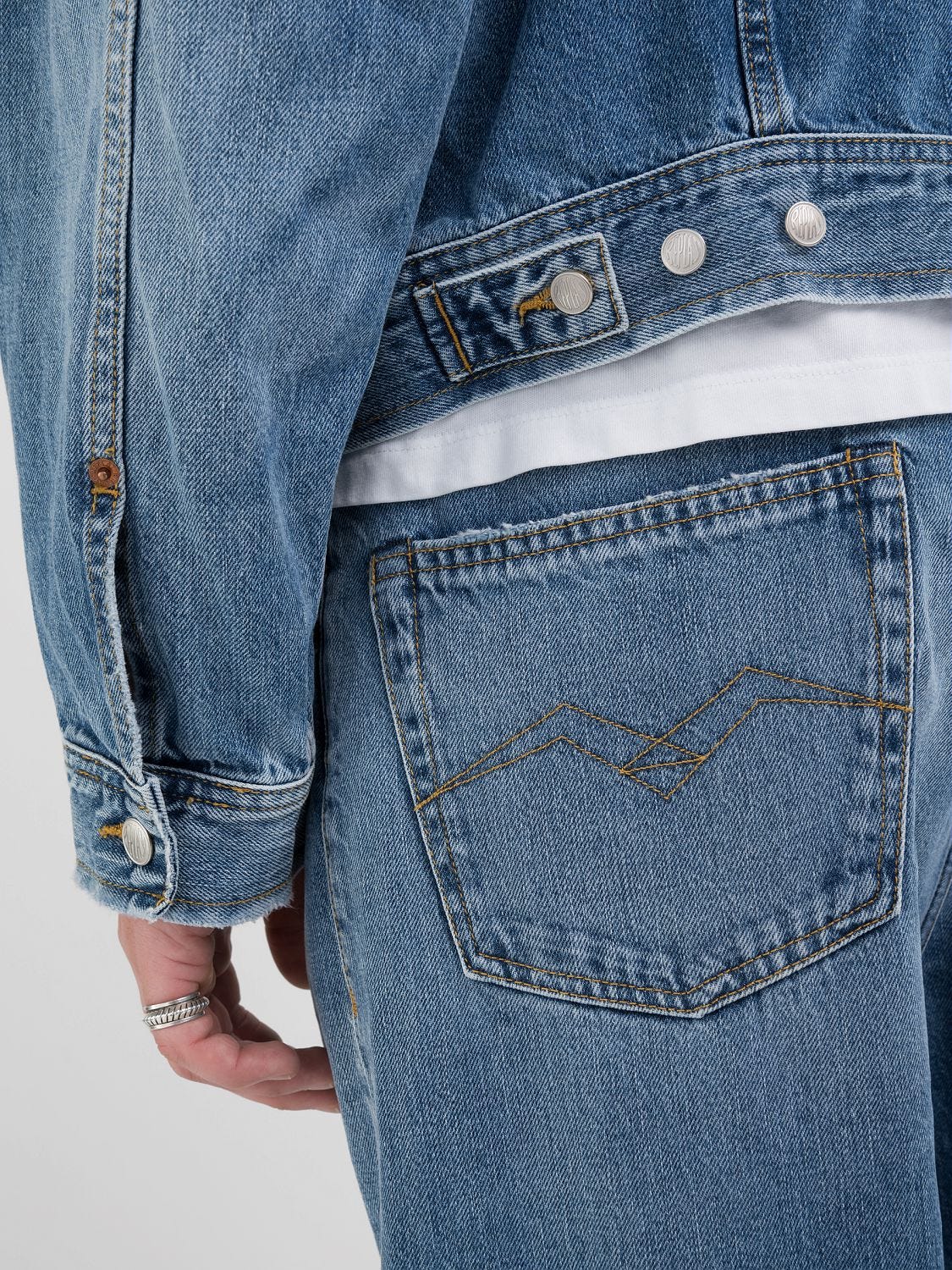9zero1 mid denim jacket Medium blue | Replay Jeans