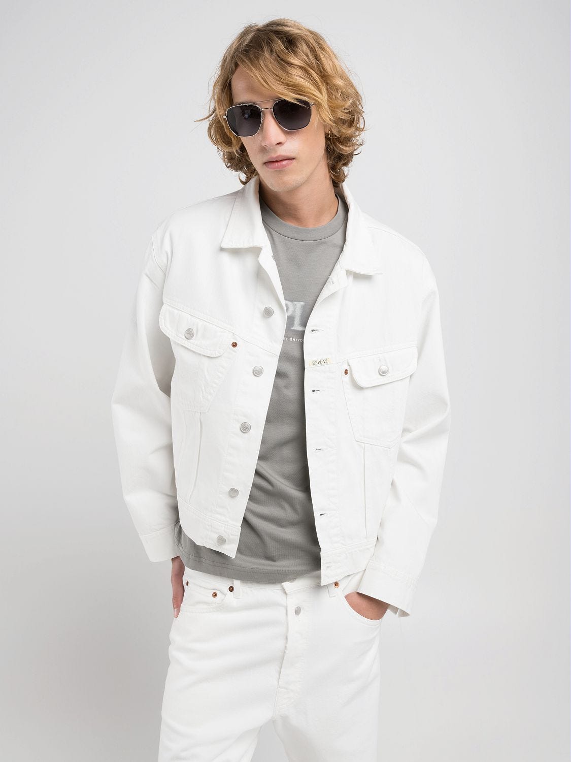M9zero1 straight-fit jeans Super light blue | Replay Jeans