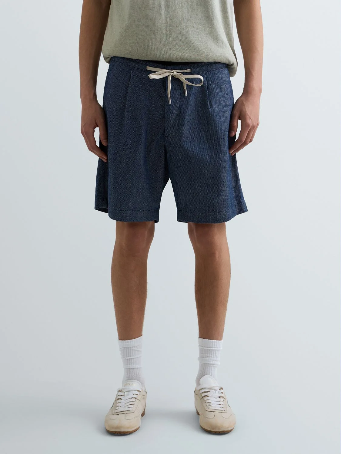 REPLAY REGULAR-FIT DENIM SHORTS WITH DRAWSTRINGS M9074 .000.256 07A DARK BLUE 2