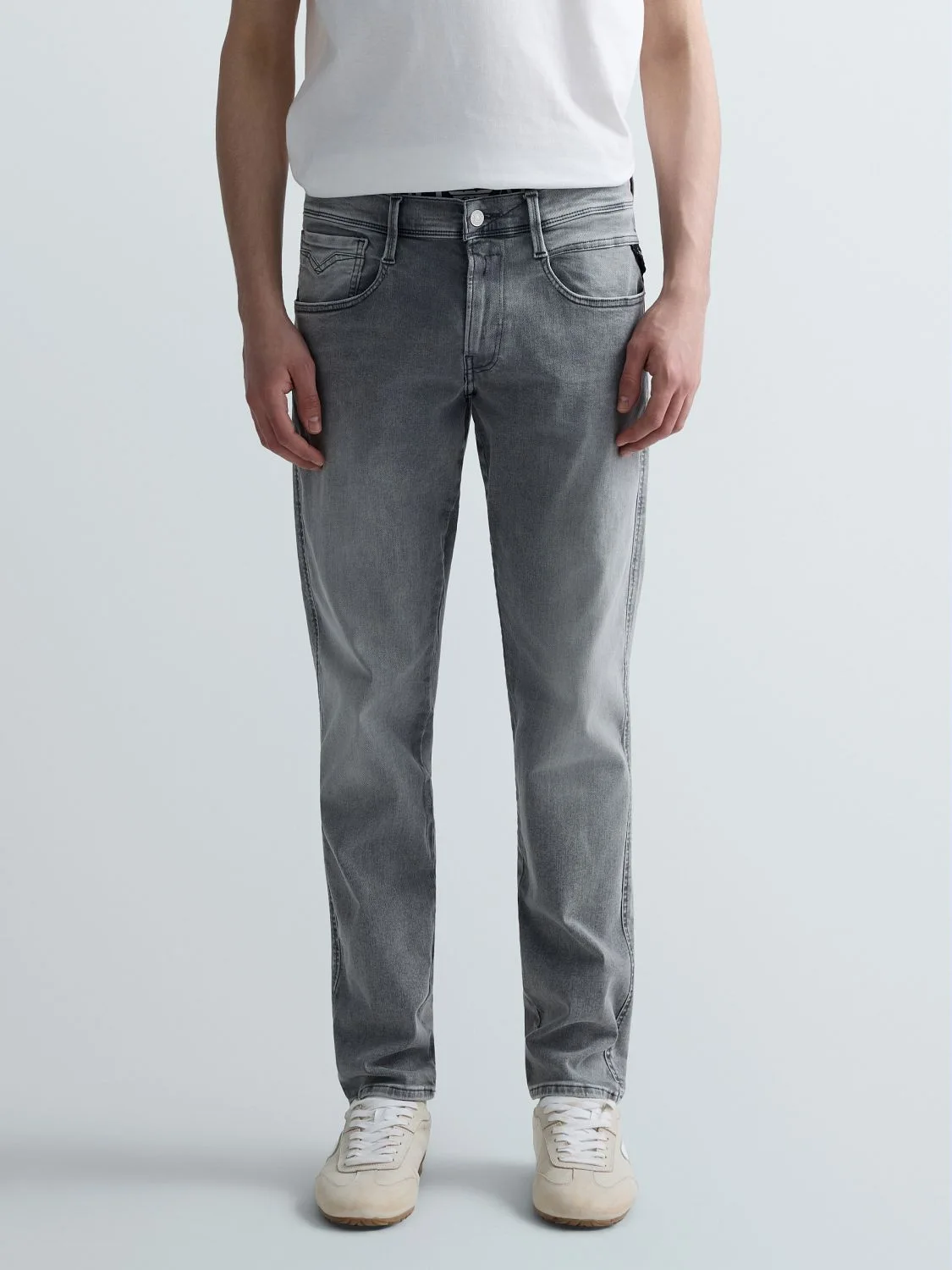 REPLAY ANBASS SLIM-FIT JEANS M914E .000.661 07B MEDIUM GREY 2