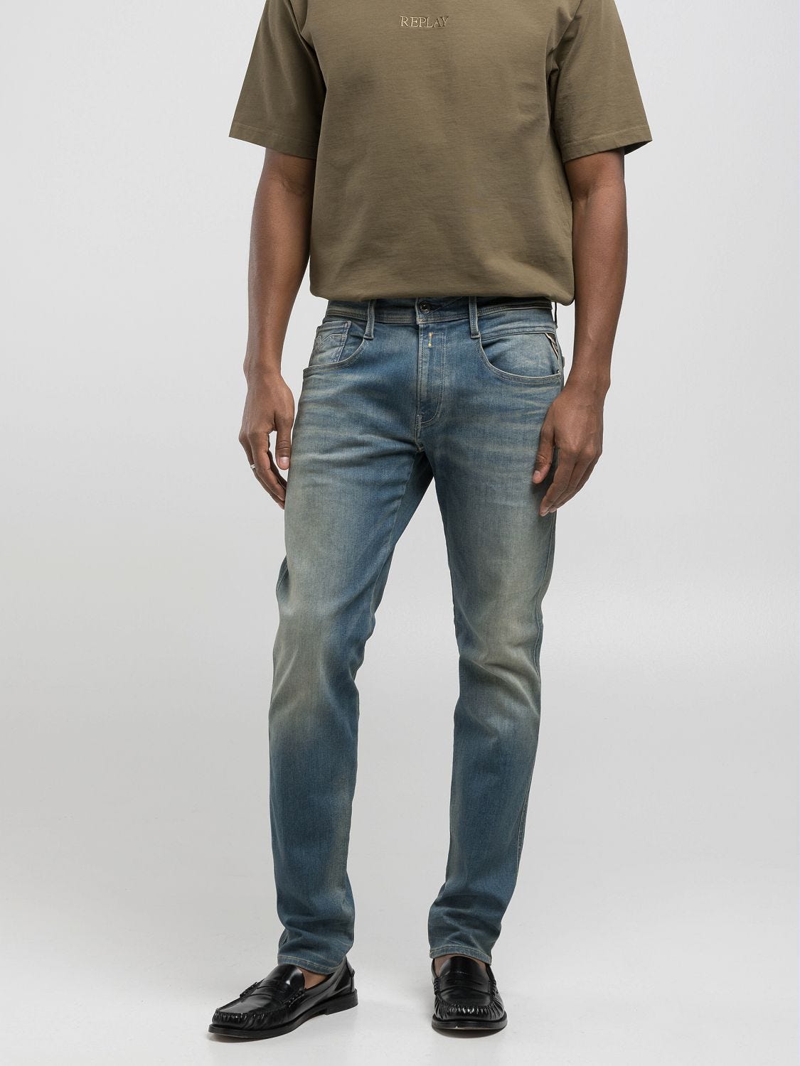 Anbass slim-fit jeans Black | Replay Jeans