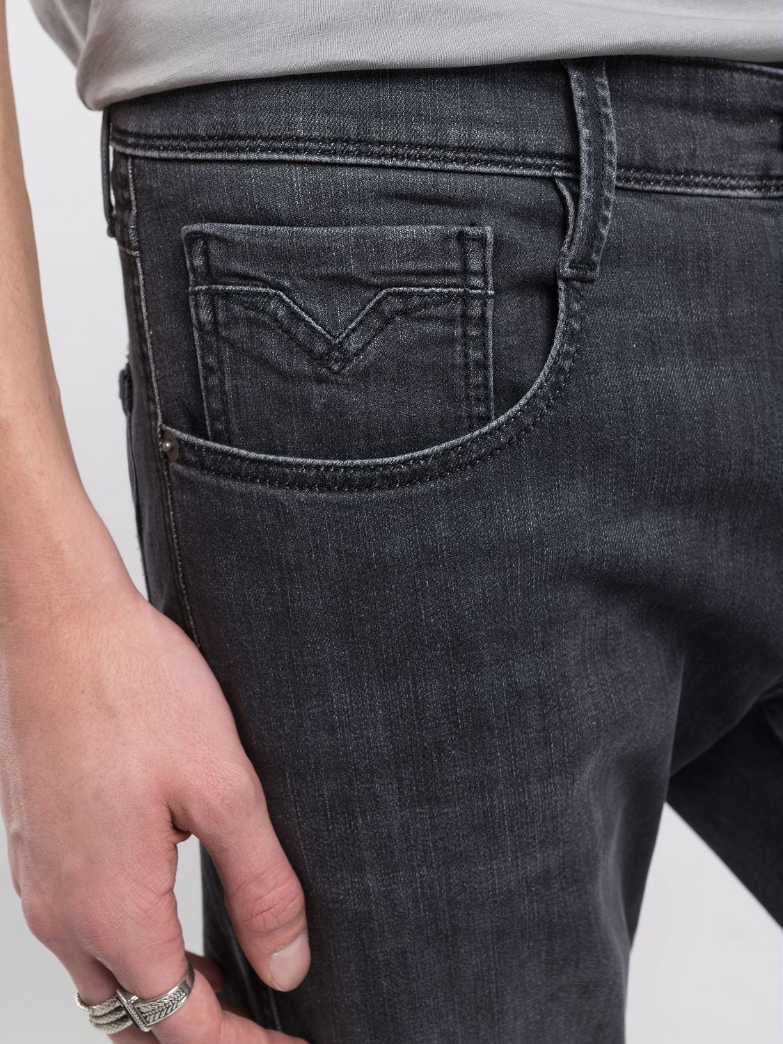 Anbass slim-fit jeans Dark grey | Replay Jeans