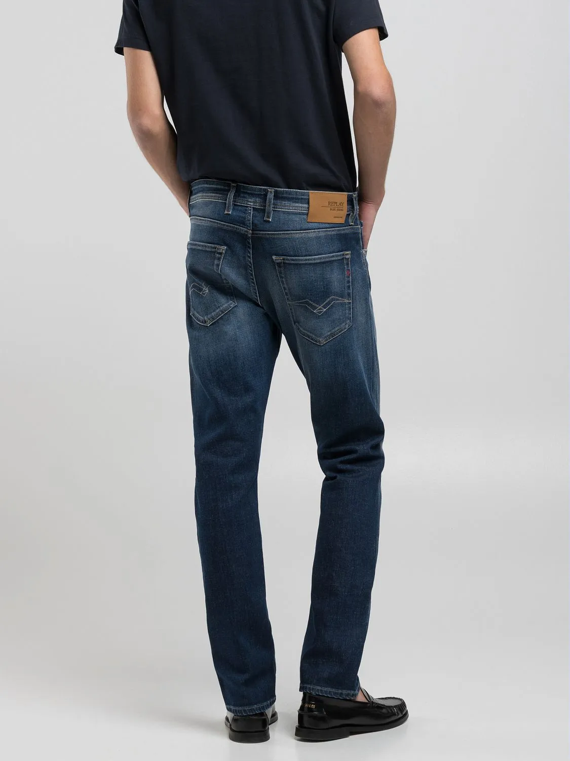 Grover straight-fit jeans Dark blue | Replay Jeans