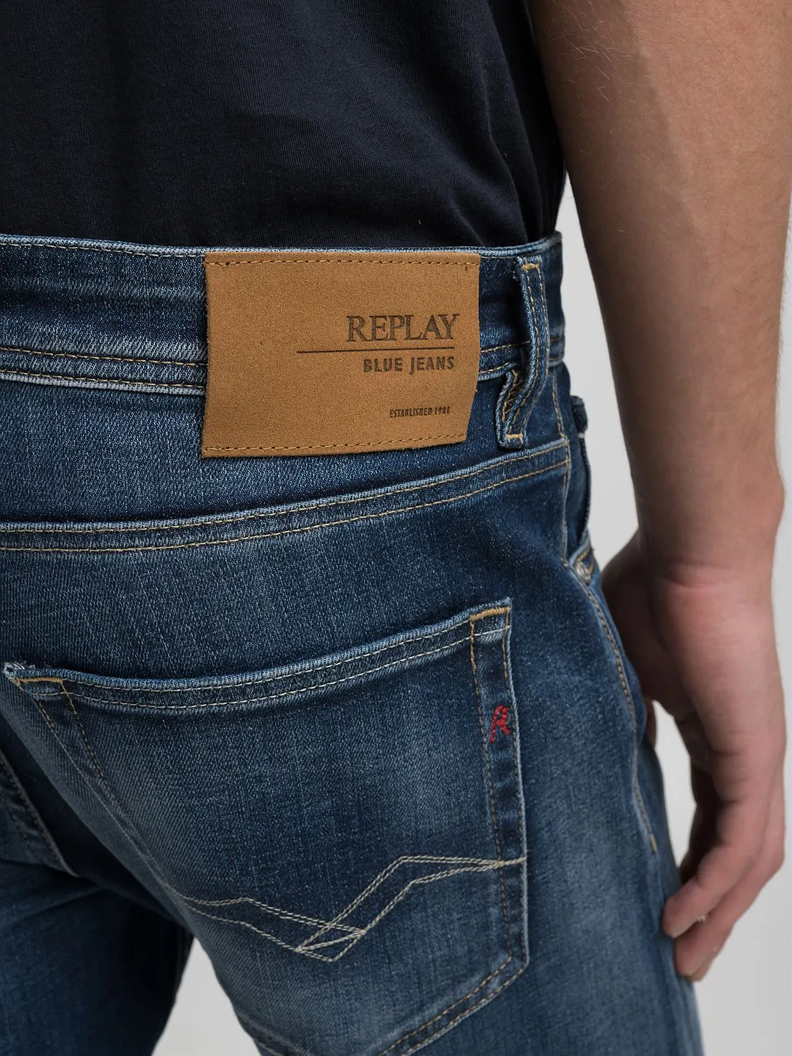 Grover straight-fit jeans Dark blue | Replay Jeans