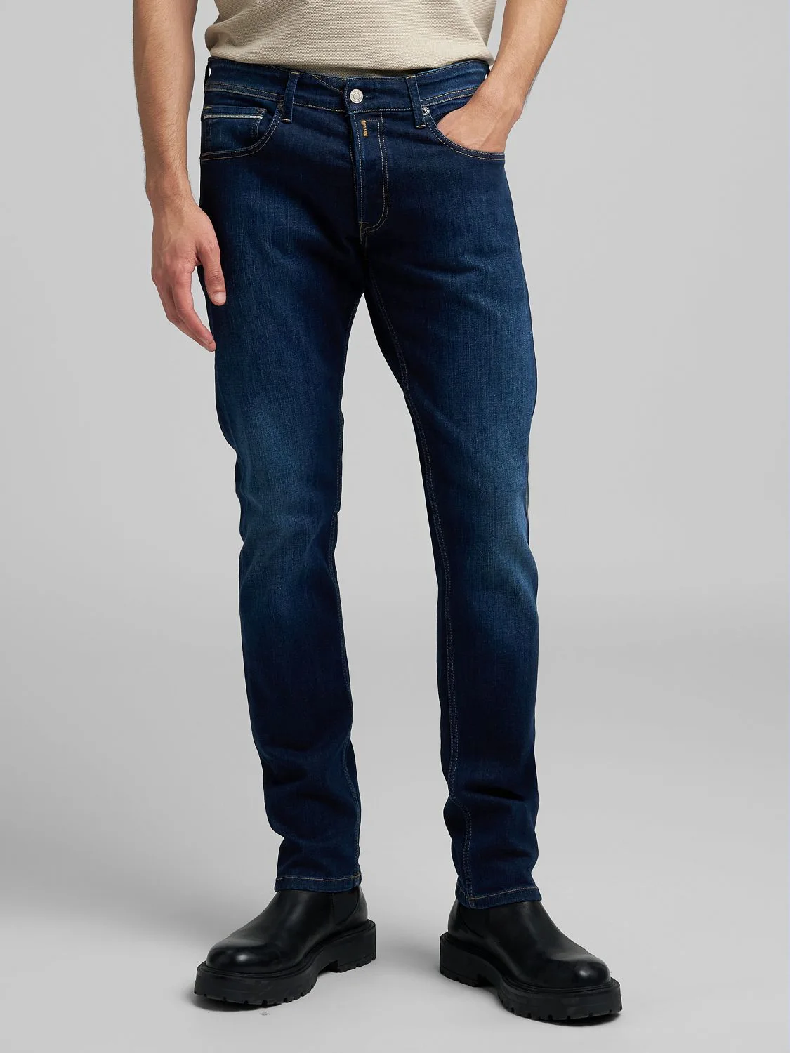 Grover straight-fit jeans Dark blue Replay Jeans
