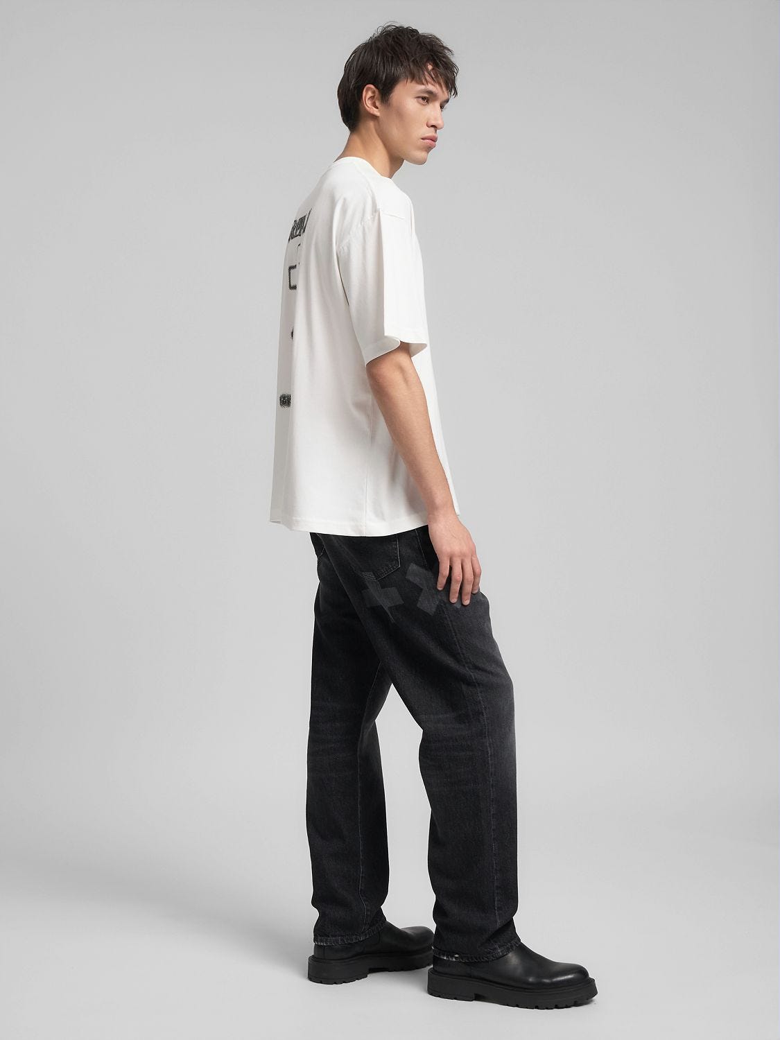 Crew-neck t-shirt with replay x martin garrix logos Off