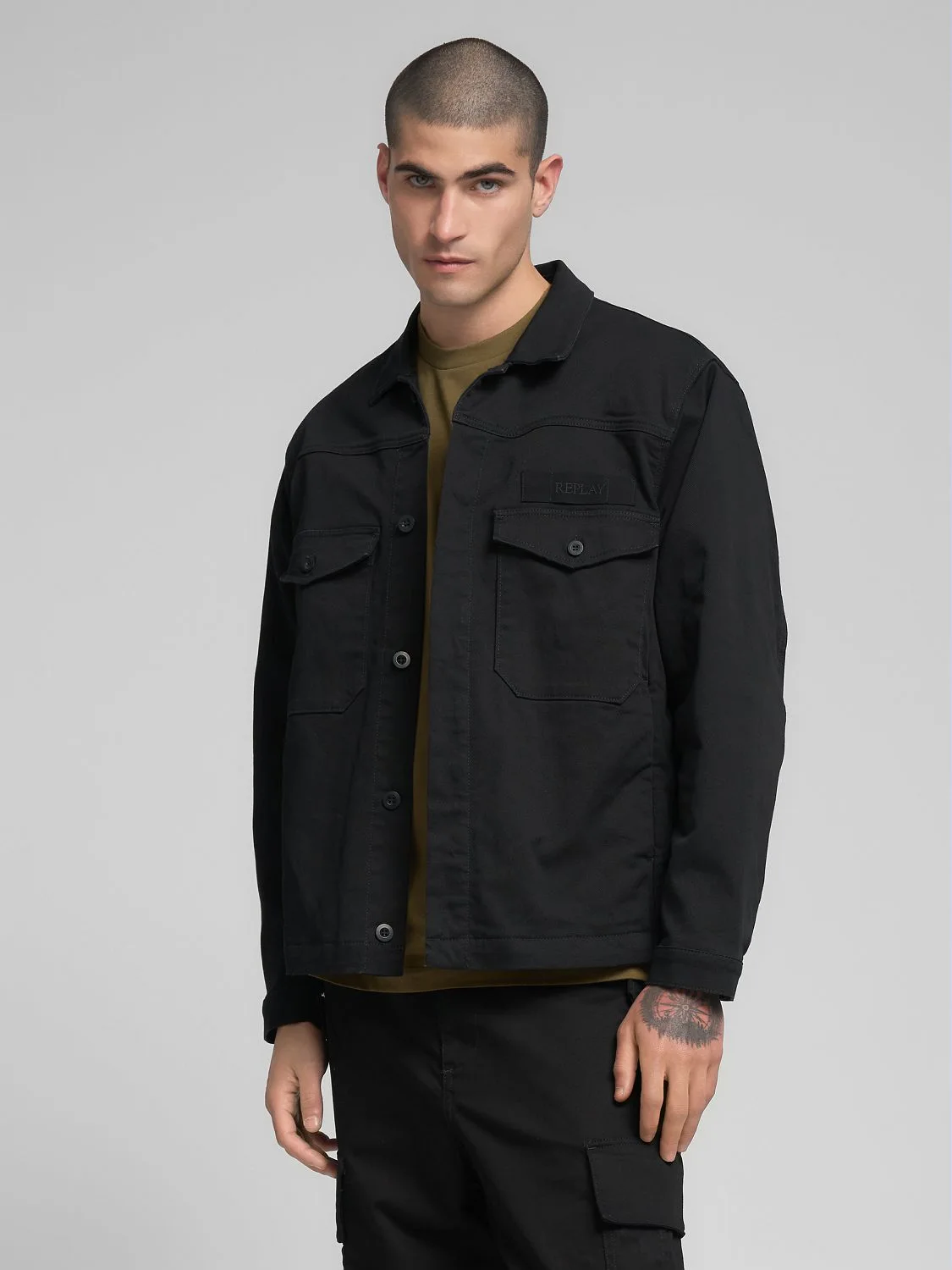 Degrémont BLACK DENIM TULIPE JACKET Degrémont BLACK DENIM TULIPE