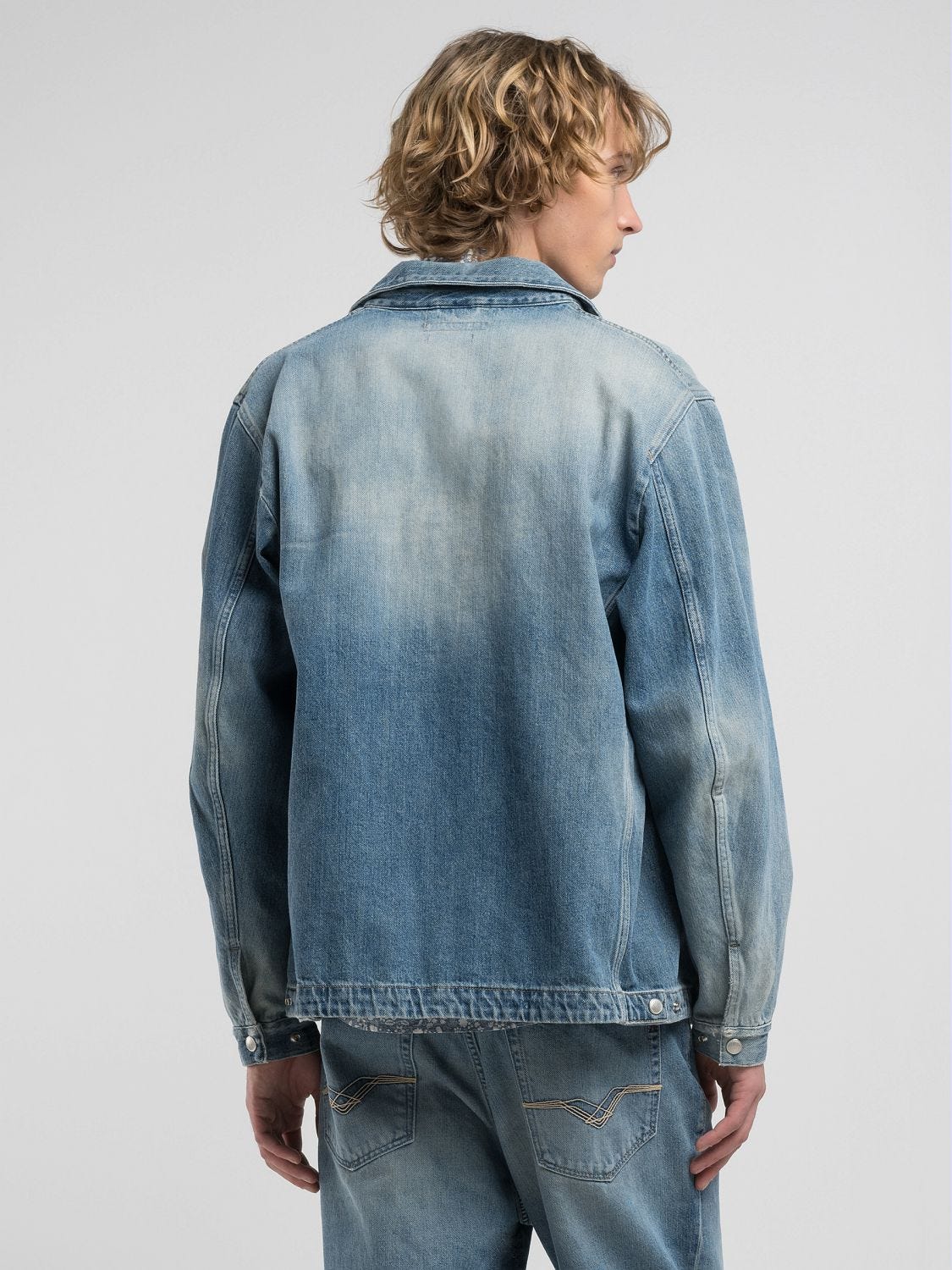9zero1 recycled denim jacket Medium blue | Replay Jeans