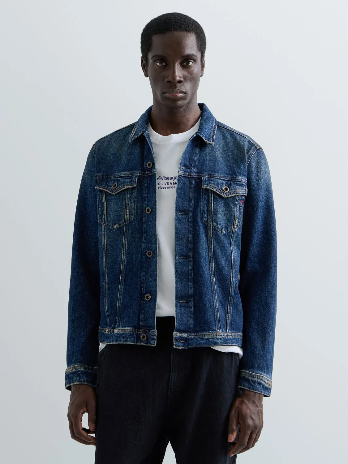 REPLAY REGULAR-FIT DENIM JACKET M13M9 .000.795 22D DARK BLUE 2