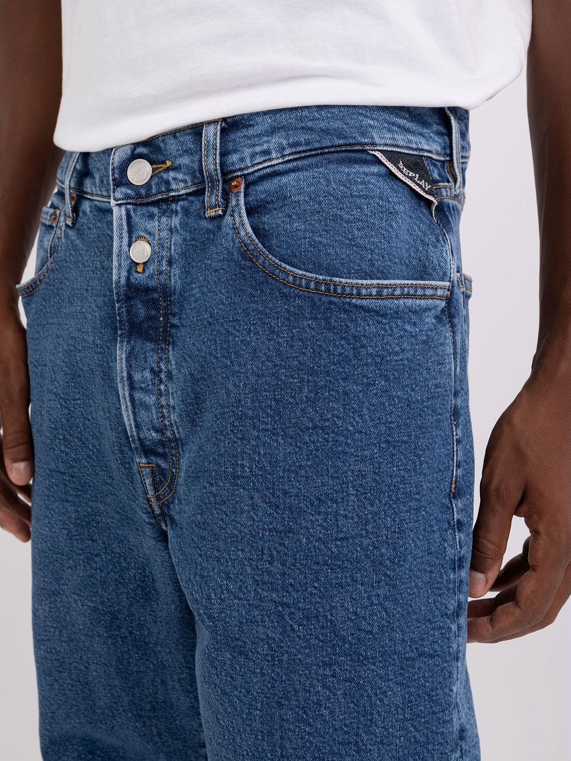 M9z1 straight fit jeans Medium blue | Replay Jeans