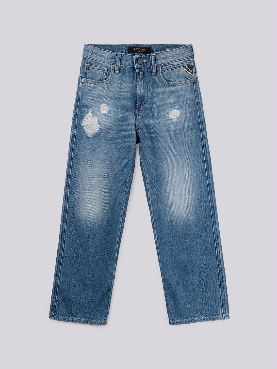 WOOL DENIM WIDE TROUSERS | CTHY