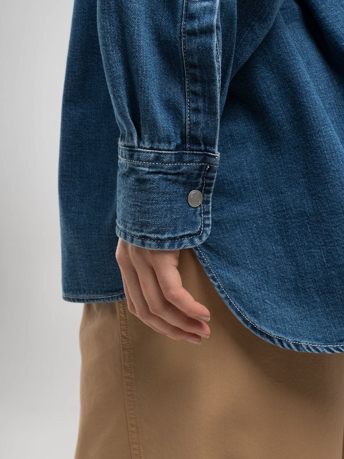超話題新作 9zero1 cotton Jeans Replay | blue Medium shirt denim Clothing