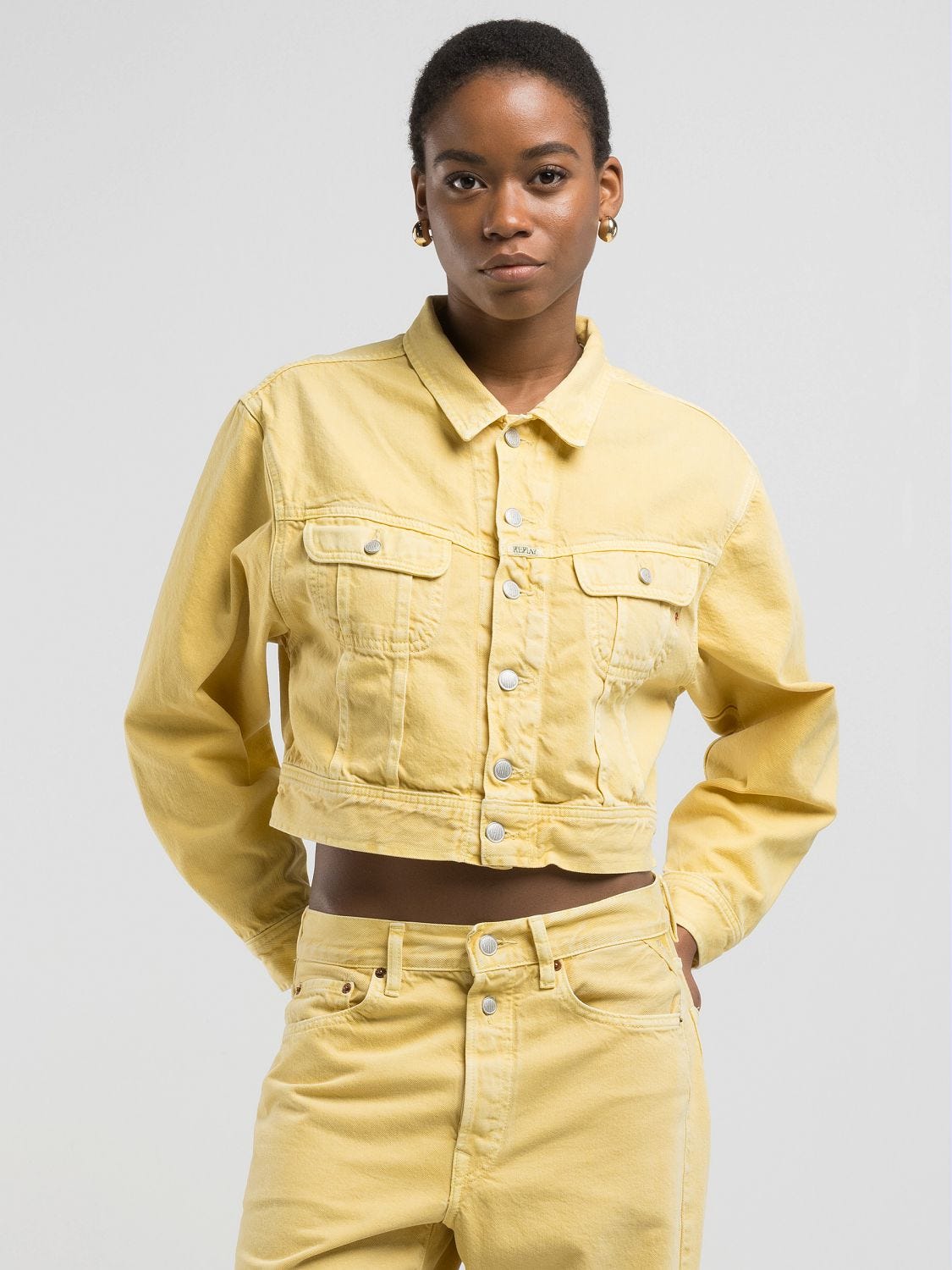 Oversized cotton cardigan Tan | Replay Jeans