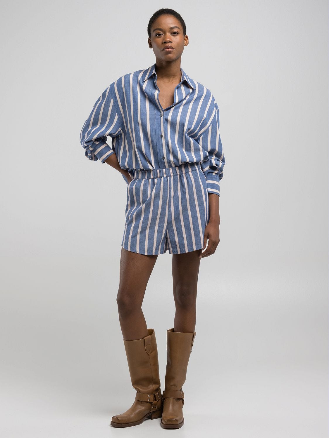 THE TOÉ HUDSON STRIPE SHORT PANTS Hudson Stripe Short Pants – THE TOÉ