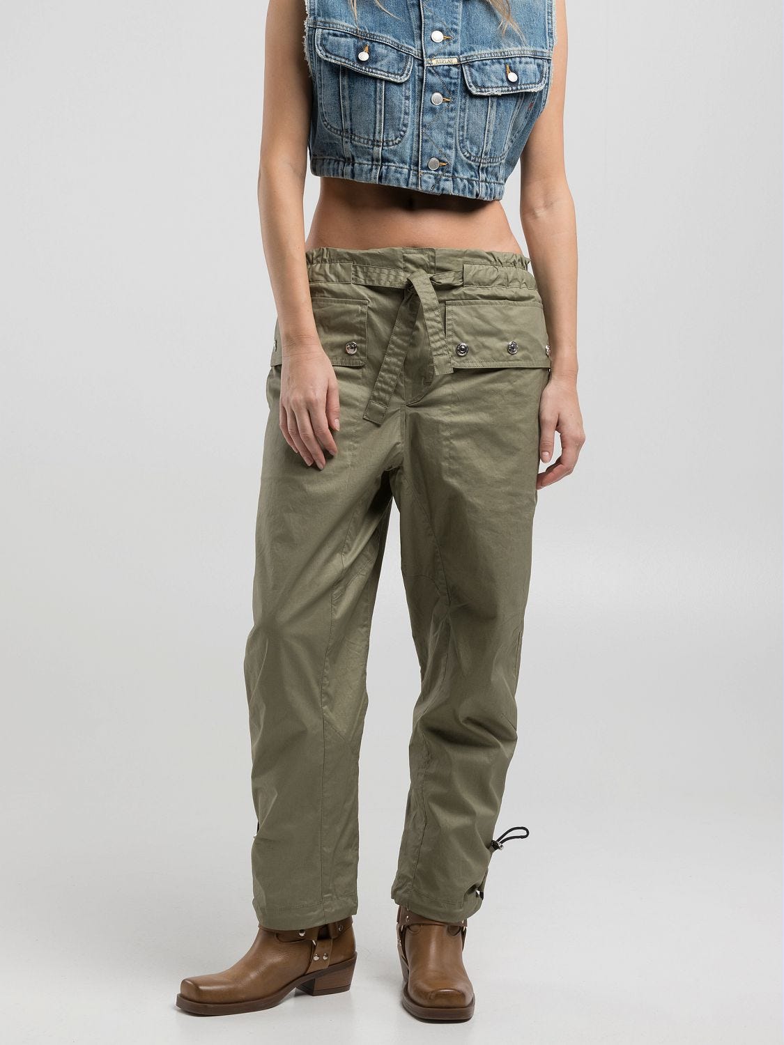 Trousers with drawstring Light military | Replay Jeans