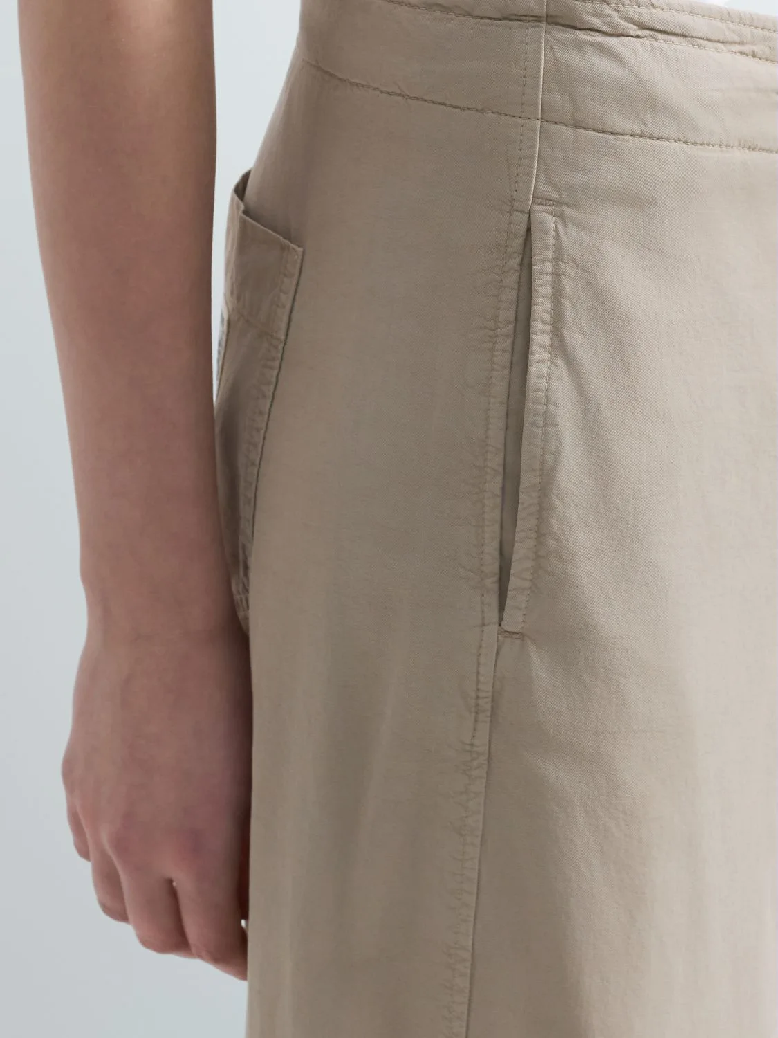 REPLAY WIDE-LEG TWILL TROUSERS W8195 .000.85530G CRETE 5