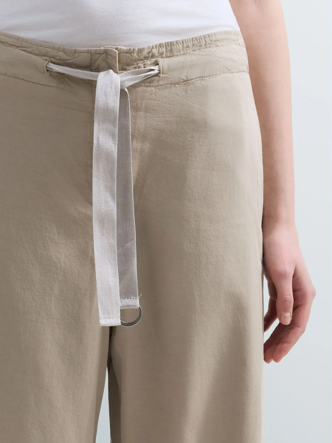 REPLAY WIDE-LEG TWILL TROUSERS W8195 .000.85530G CRETE 6
