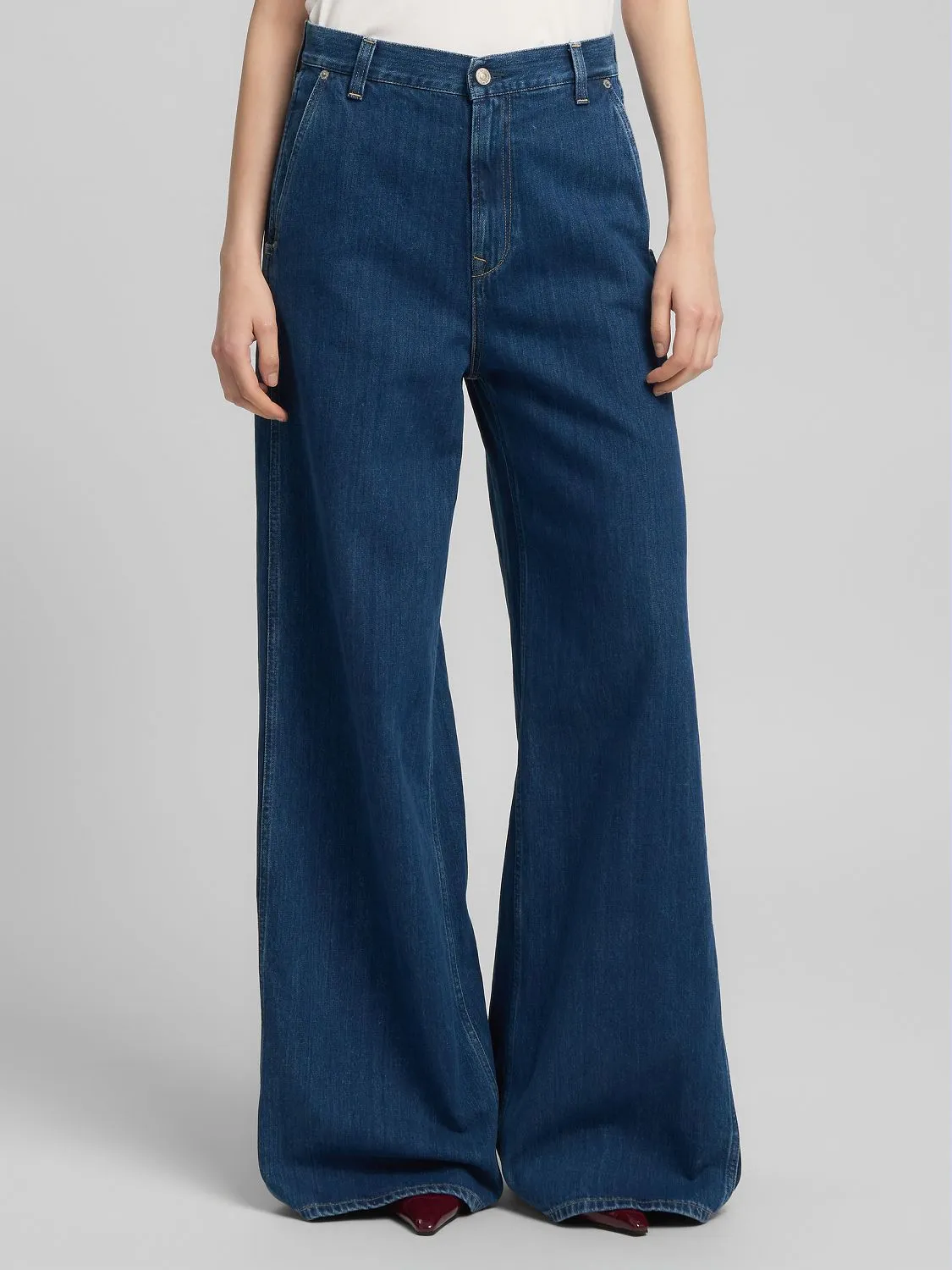 Wide-leg jeans Dark blue | Replay Jeans