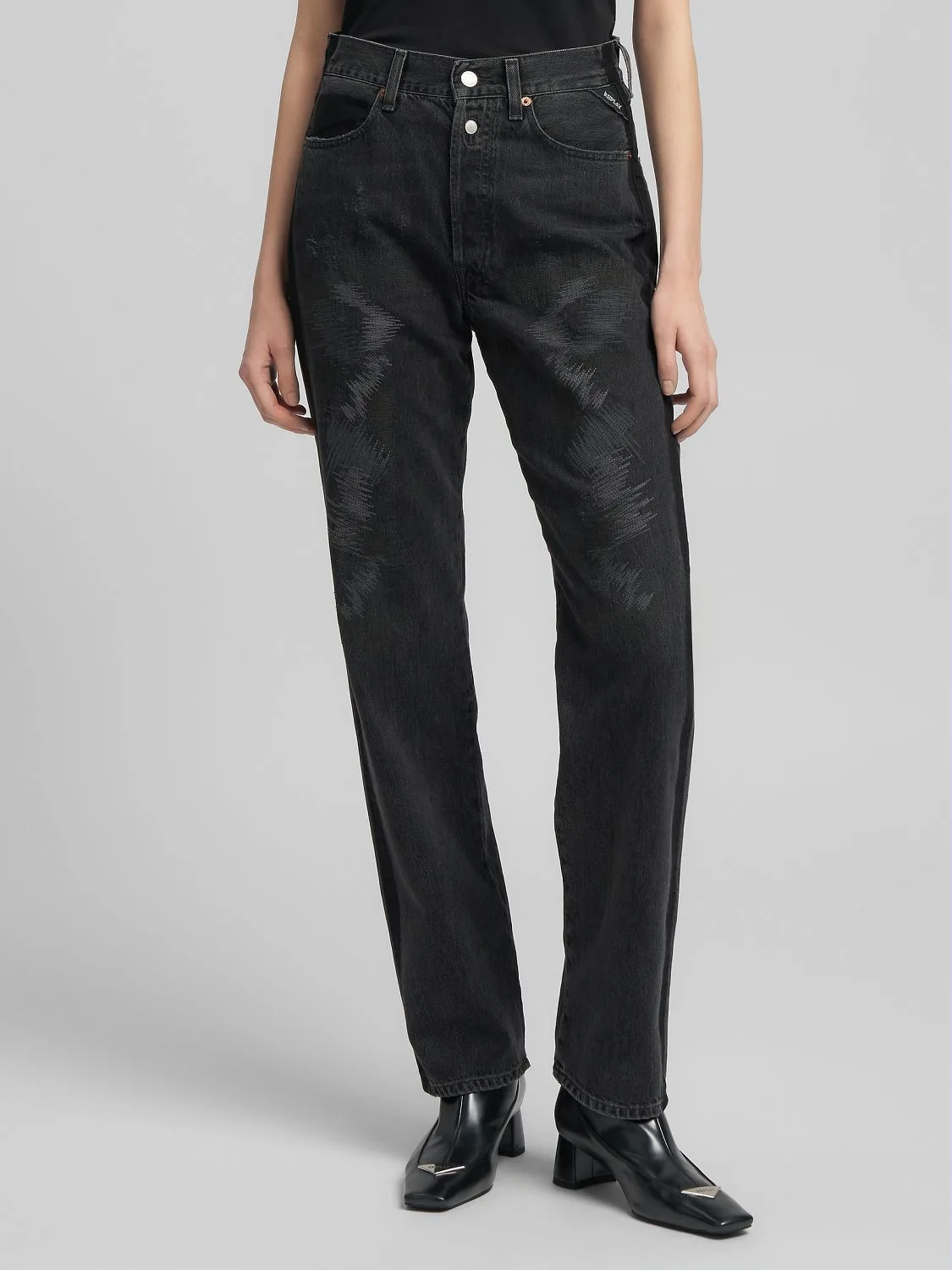 REPLAY W9ZERO1 STRAIGHT-FIT JEANS W9Z1D .000.938917R BLACK 2