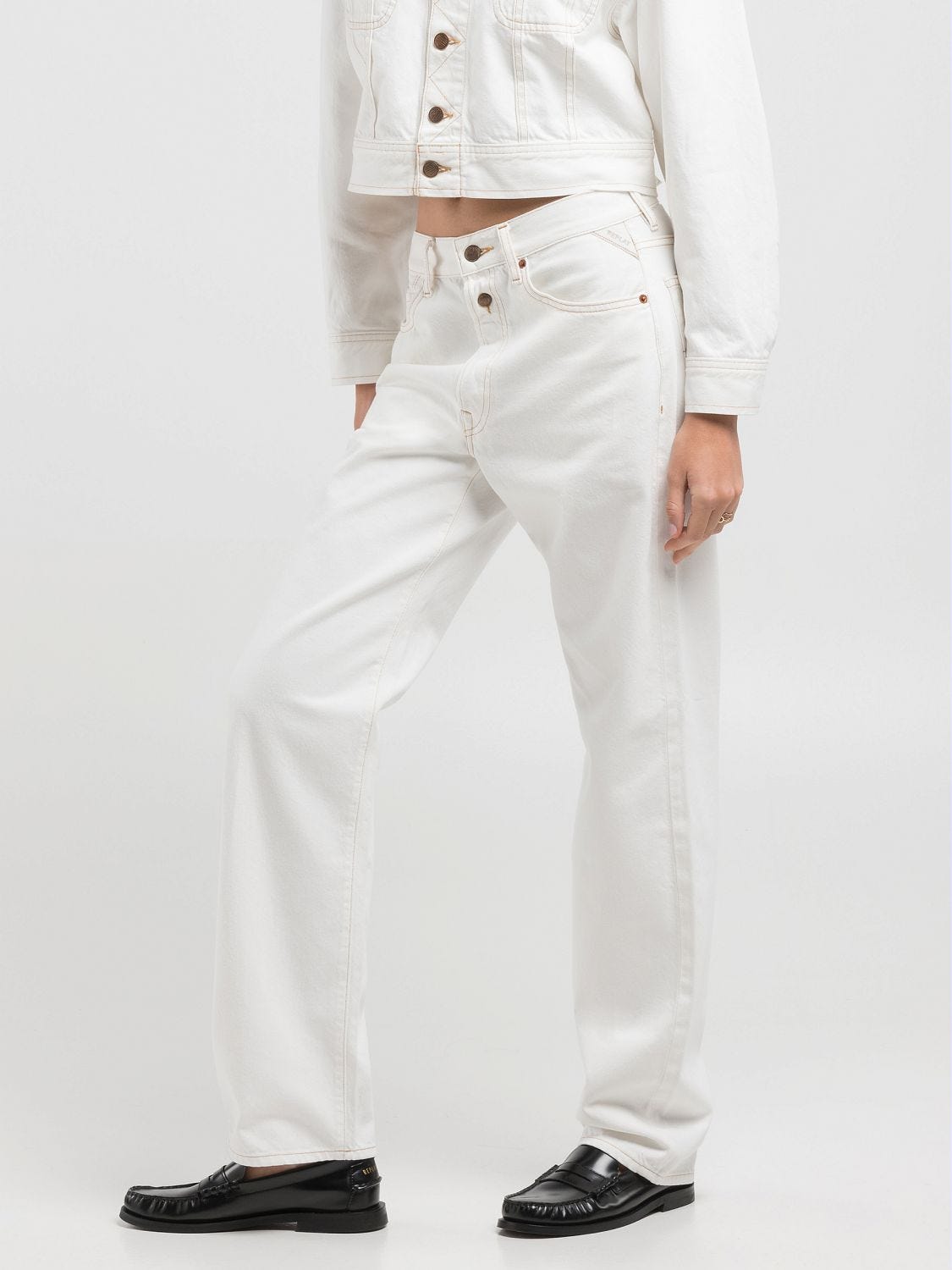 W9zero1 straight-fit jeans Natural white | Replay Jeans