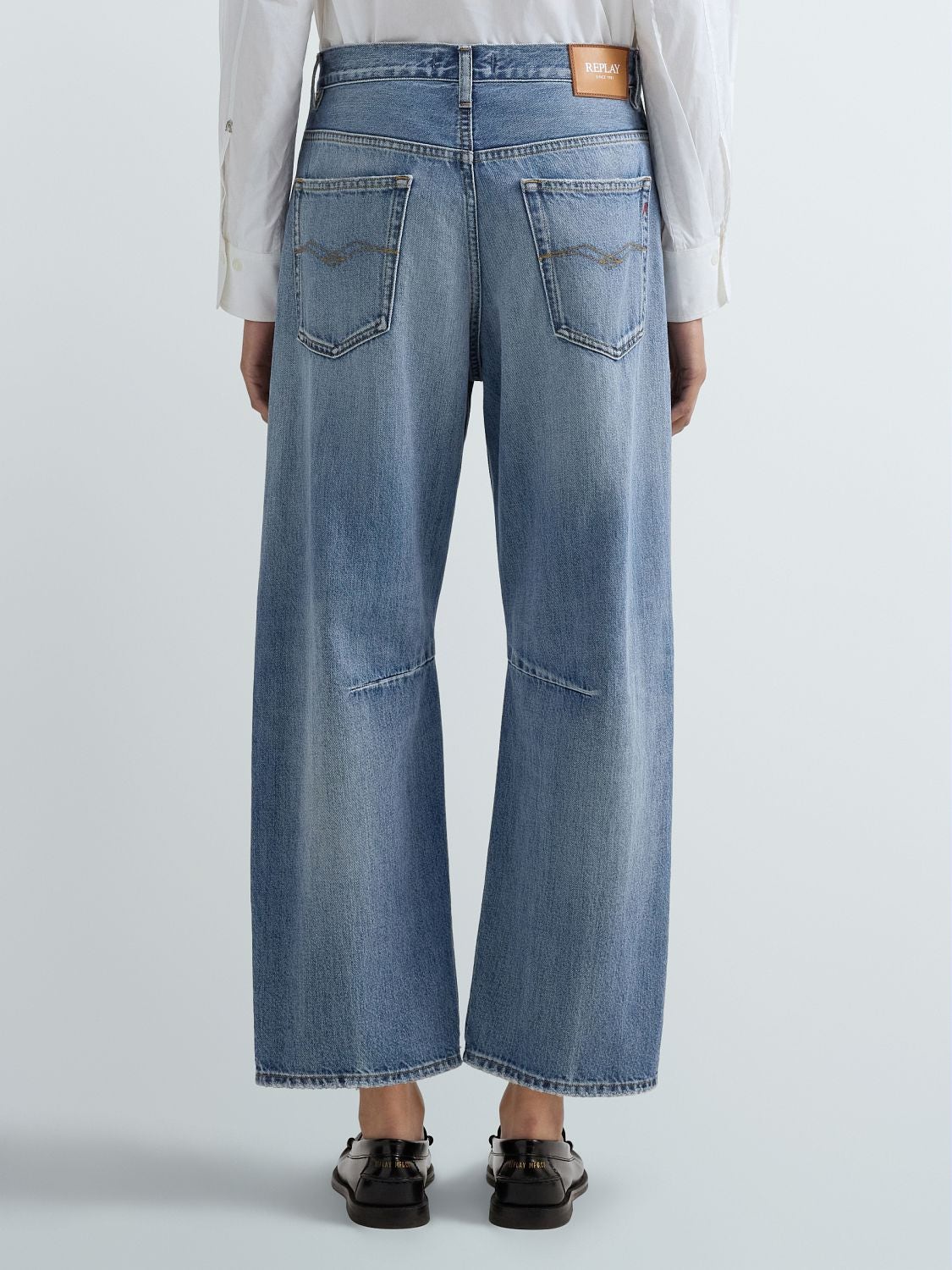 Janie barrel-fit jeans Light blue | Replay Jeans