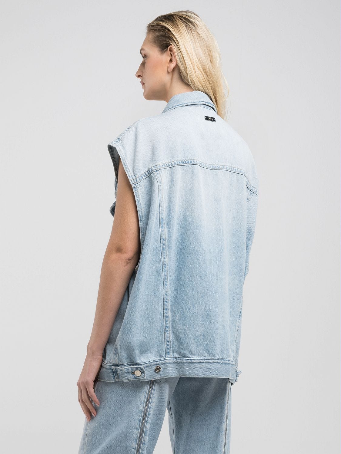 Replay atelier sleeveless denim jacket Super light blue Replay atelier sleeveless denim jacket Super light blue