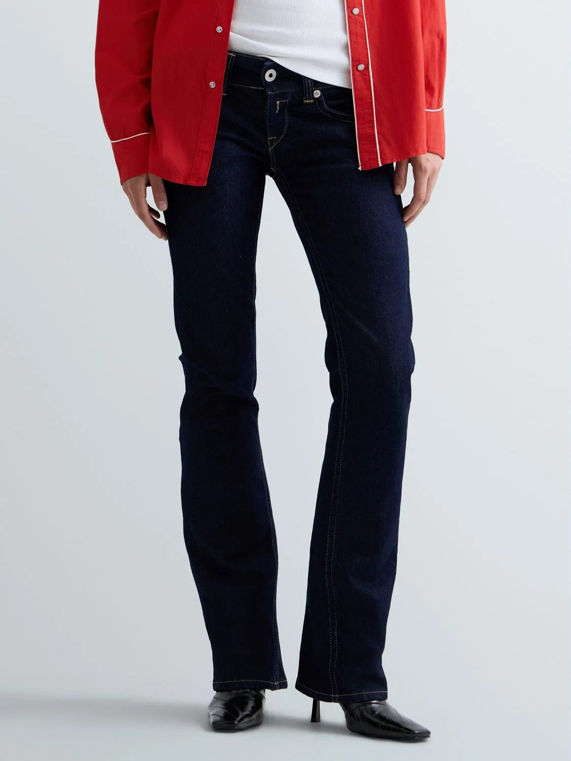 REPLAY DENIM BOOTCUT FLARE-FIT JEANS W000E .000.873 007 DARK BLUE 2