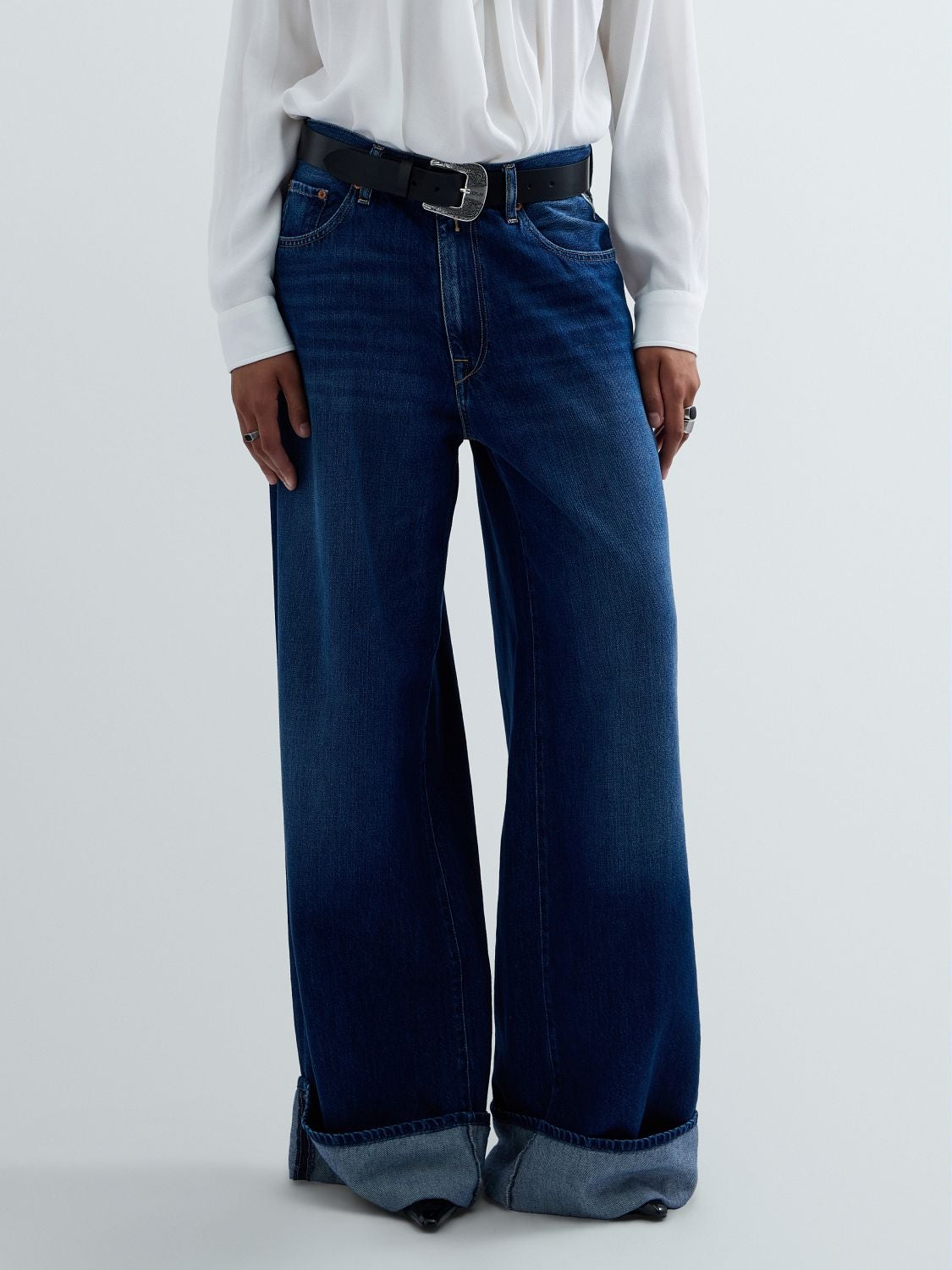 REPLAY NALAJA WIDE-LEG JEANS W0541 .000.802 243 DARK BLUE 2