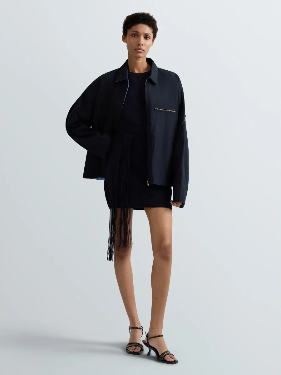 SHORT DRESS WITH FRAYED BELT