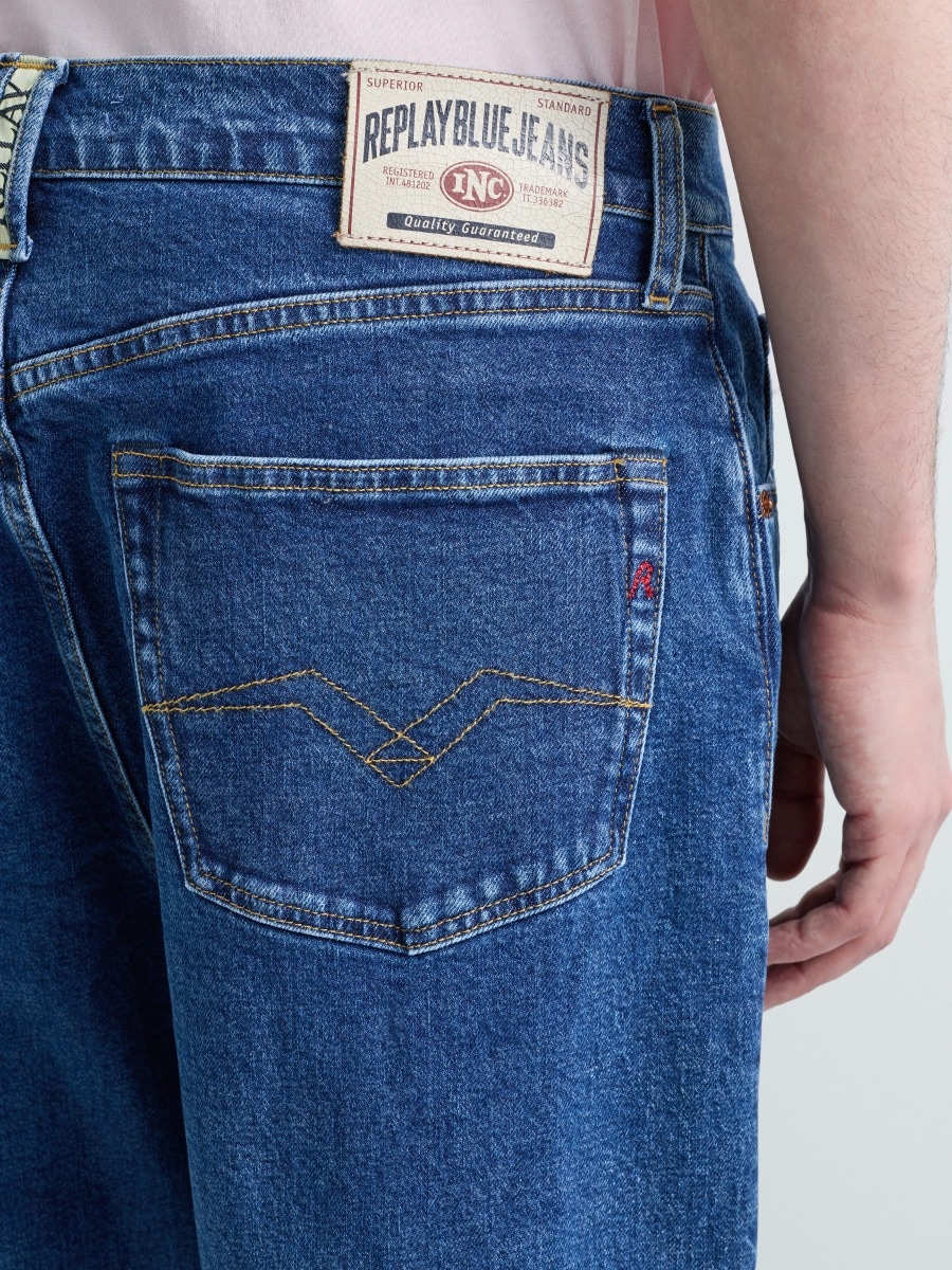 M9z1 straight fit jeans Dark blue | Replay Jeans