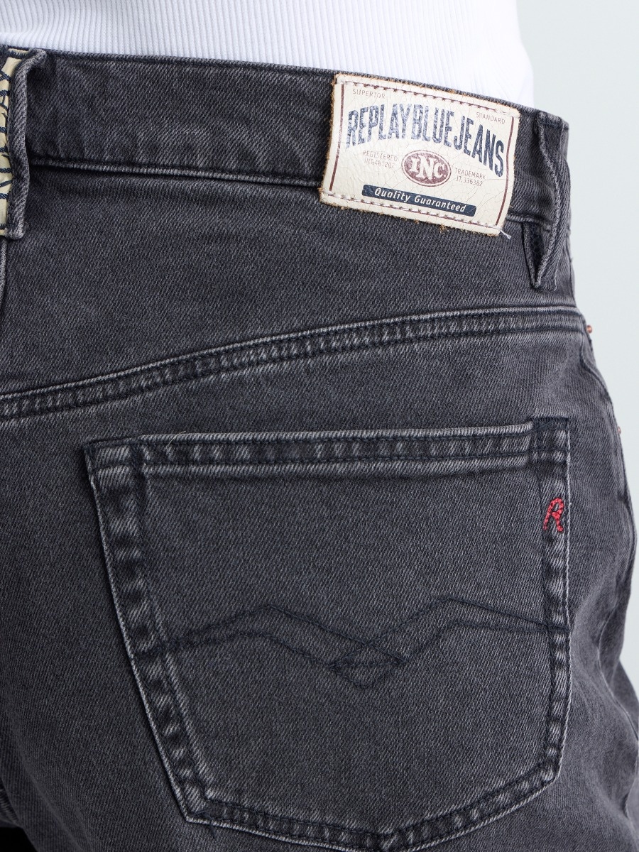 W9z1 straight fit jeans Black delavè | Replay Jeans